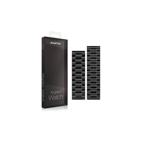 Aligator Náhradní kovový řemínek pro Aligator Watch Pro a Aligator Watch Pro X 22mm / černý