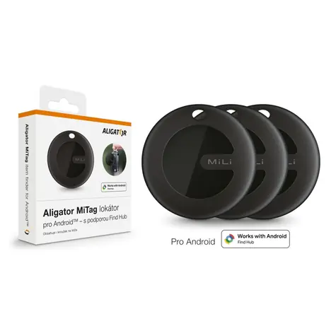 Aligator MiTag s podporou Google Find My Device / Sada 3ks přívešků