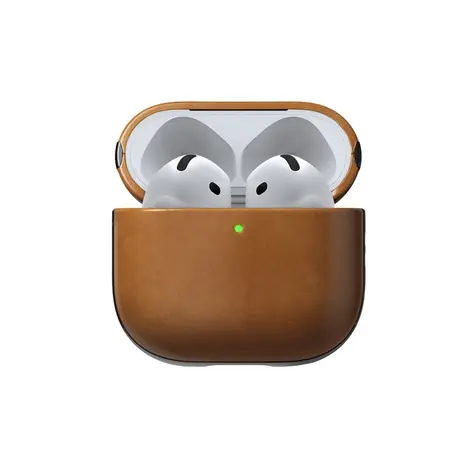 Nomad Modern Leather Case pouzdo pro Apple Airpods 4 světle hnědá