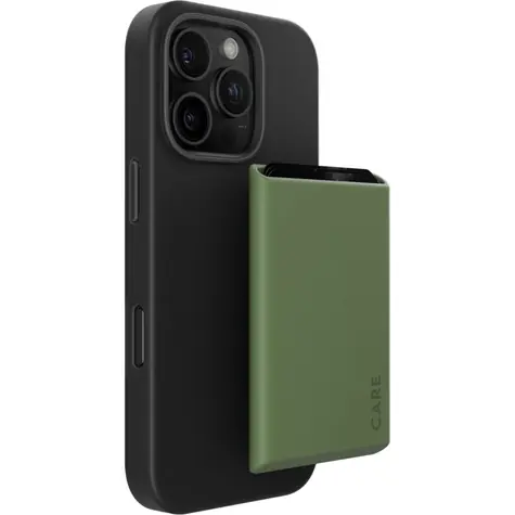 PanzerGlass CARE kryt Apple MagSafe RFID CardHolder zelené pouzdro na platební karty