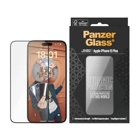 PanzerGlass Ceramic Apple iPhone 15 Plus/16 Plus s instalačním rámečkem