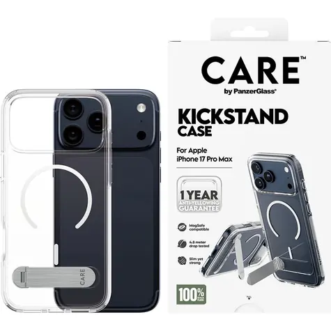 PanzerGlass CARE kryt Apple iPhone 17 Pro Max Kickstand stříbrný/bílý MagSafe 