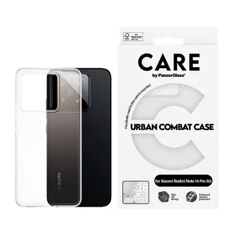 PanzerGlass CARE kryt Xiaomi Redmi Note 14 Pro 5G/14 Pro+ 5G Urban Combat čirý
