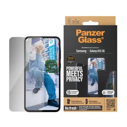 PanzerGlass Privacy Samsung Galaxy A55 5G s instalačním rámečkem