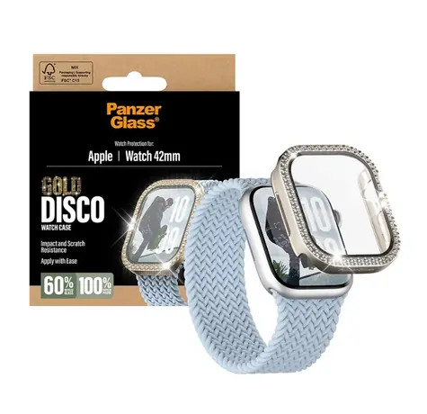 PanzerGlass Apple Watch 11/10 42 mm zlatý kryt s ochranným sklem