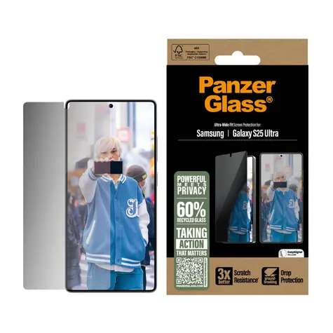 PanzerGlass Privacy Samsung Galaxy S25 Ultra s instalačním rámečkem
