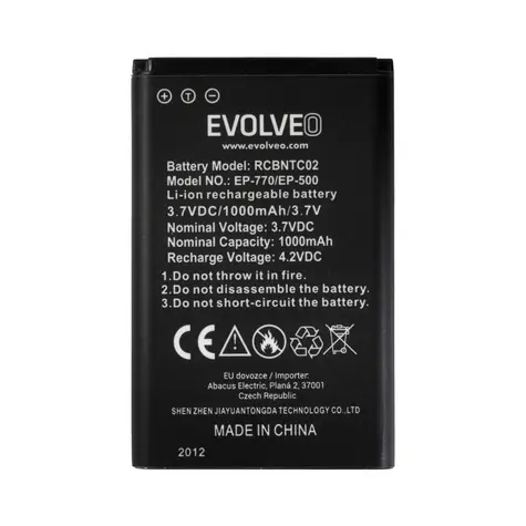 EVOLVEO originální baterie pro EasyPhone FD/FP/FS/FM/FL EP-500/700/770/771/800/801 / 1000 mAh