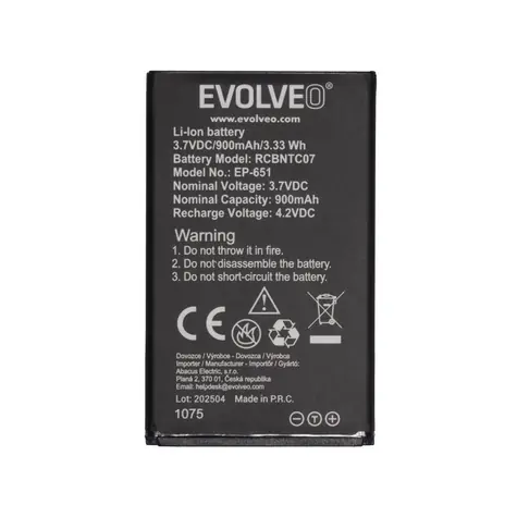 EVOLVEO originální baterie pro EasyPhone XG EP-650 / 900 mAh
