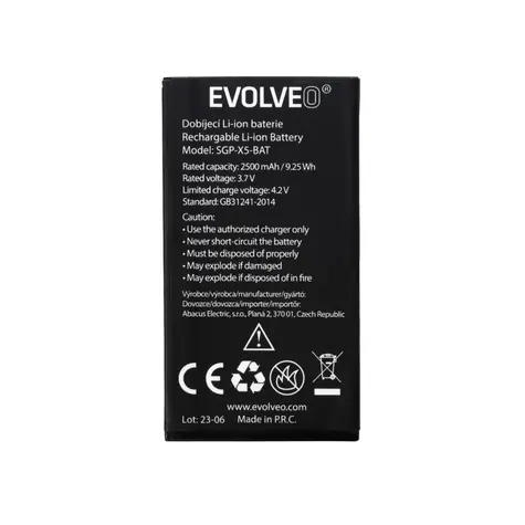 EVOLVEO originální baterie pro StrongPhone X5 / 2500 mAh