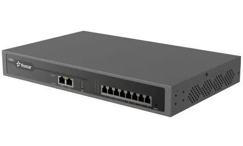Yeastar IP ústředna P550 černá / 50 uživatelů / 25 hovorů / až 8 portů pro S2 & O2 & BRI & SO & GSM 