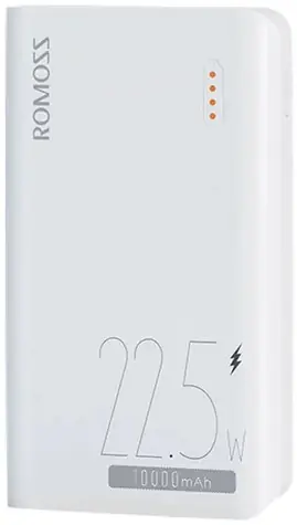 Romoss SENSE4SF 10000 mAh bílá / Powerbanka / 22.5W / 2x USB-A + 1x USB-C + Lightning + microUSB  