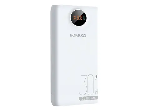 Romoss SW20S Pro 20000mAh bílá / Powerbanka / 30W / 2x USB-A + 1x USB-C + 1x Lightning + 1x microUSB