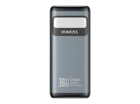 Romoss PMT30 30000mAh černá / Powerbanka / 30W / 2x USB-A + 1x USB-C + 1x Lightning 