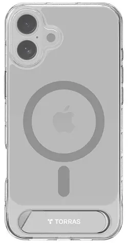 Torras Pstand Series Ochranné pouzdro pro iPhone 16 transparentní