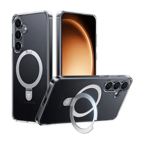 Torras Ostand Series Ochranné pouzdro pro Samsung S25 transparentní