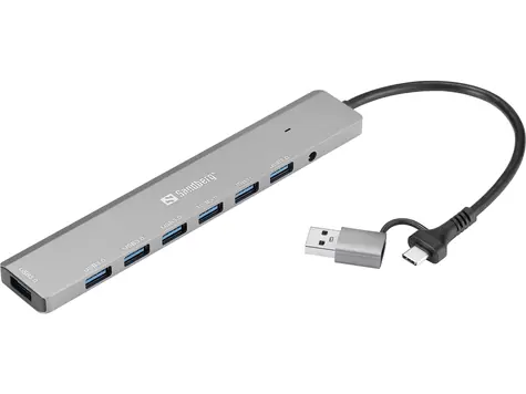 Sandberg USB-C/A to 7 x USB 3.0 Hub / dokovací stanice / 7x USB-A