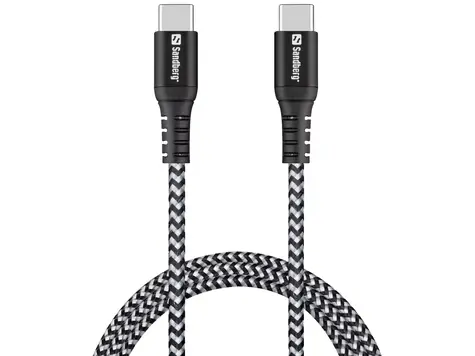 Sandberg Survivor USB-C Cable 1M 100W / nabíjecí kabel USB-C na USB-C