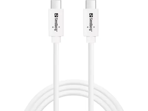 Sandberg USB 3.1 G2 1M 100W bílá / kabel USB-C na USB-C 3.1 Gen 2