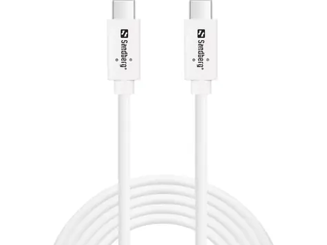 Sandberg USB 3.1 G2 2M 100W bílá / kabel USB-C na USB-C 3.1 Gen 2