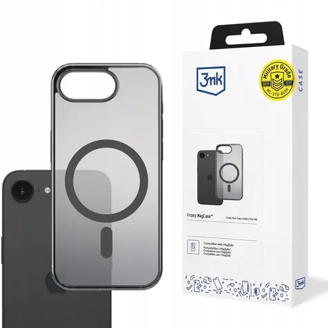 3mk Frosty MagCase zadní kryt pro Apple iPhone 16E Black