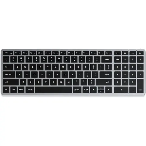 Satechi klávesnice Slim X2 šedá / bezdrátová klávesnice / Bluetooth / USB-C  / podsvícená