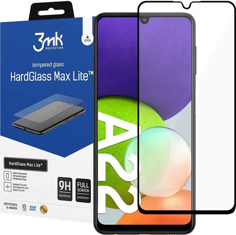 3mk HardGlass Max Lite ochranné sklo pro Samsung Galaxy A22 4G Black