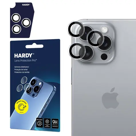 3mk Hardy Lens Protection Pro skla na fotoaparát pro iPhone 16 Pro /16 Pro Max čirý