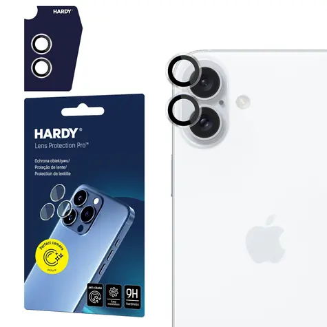3mk Hardy Lens Protection Pro skla na fotoaparát pro iPhone 16/16 Plus Transparent