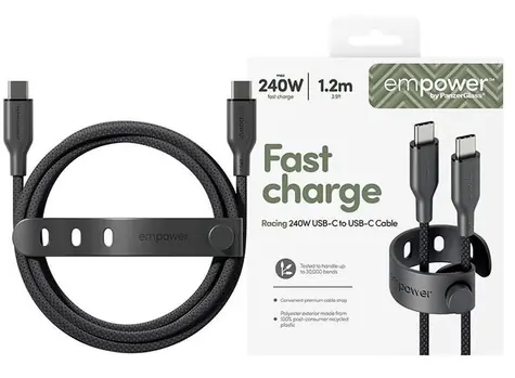 PanzerGlass empower 240W USB-C to USB-C USB 2.0 1.2M černá