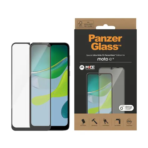 PanzerGlass Tvrzené sklo UWF pro Motorola Moto E13 černá