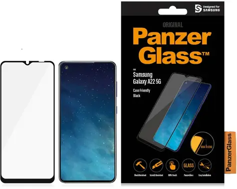 PanzerGlass Tvrzené sklo Case Friendly pro Samsung Galaxy A22 5G černá
