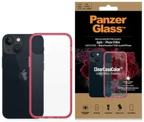 PanzerGlass Pouzdro ClearCaseColor AB pro iPhone 13 mini strawberry