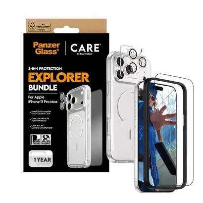 PanzerGlass CARE Flagship Explorer 3v1 pouzdro+sklo+ochrana čoček iPhone 17 Pro Max