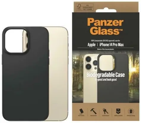 PanzerGlass kryt Biodegradable Case pro iPhone 14 Pro Max černá