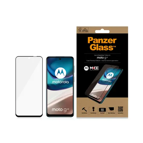 PanzerGlass Tvrzené sklo UWF pro Motorola Moto G42 černá