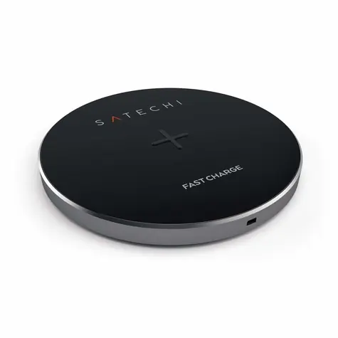 Satechi Wireless Charging Pad šedá / Bezdrátová nabíječka / Qi / 9W