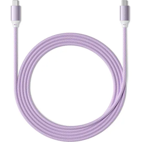 Satechi kabel USB-C na USB-C fialová / 100W / 2m