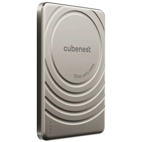 CubeNest 5000mAh Magnetic Wireless Slim PowerBank S1B3D zlatá / Magnetická bezdrátová powerbanka / USB-C