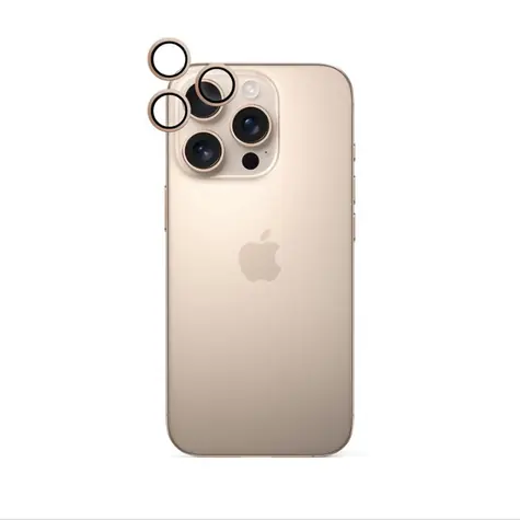 Epico Aluminium Lens Protector ochranná čočka pro Apple iPhone 16 Pro/16 Pro Max - pouštní titan