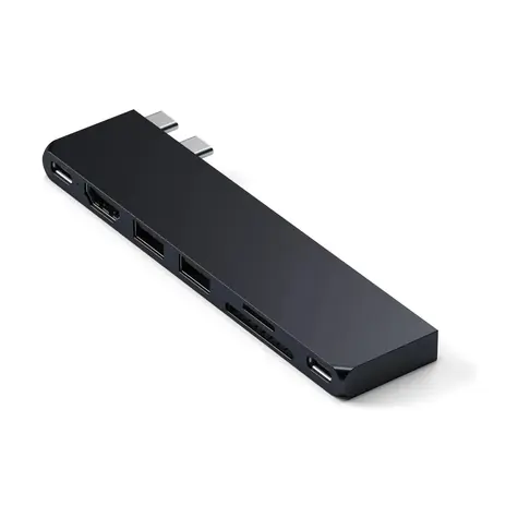 Satechi Pro Hub Slim černá / USB 4 / HDMI / 2x USB-A / microSD / SD / USB-C