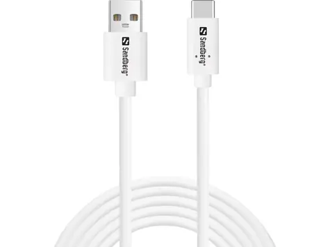 Sandberg USB-C > USB-A 2.0 2M SAVER bílá / kabel USB-A na USB-C