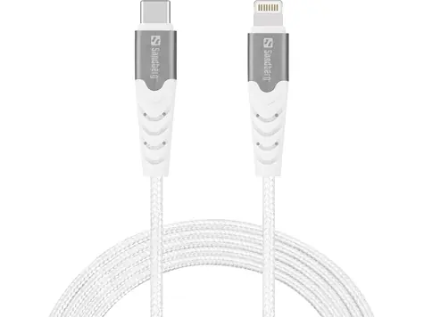Sandberg USB-C PD to Lightning MFI 2M PRO bílá / nabíjecí kabel USB-C na Lightning