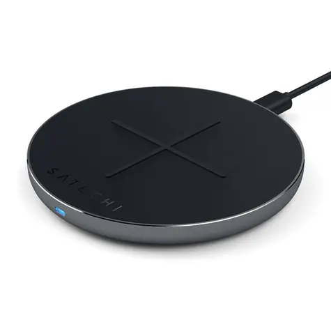 Satechi Aluminum Wireless Charger šedá / Bezdrátová nabíječka / USB-C / Qi / 10W