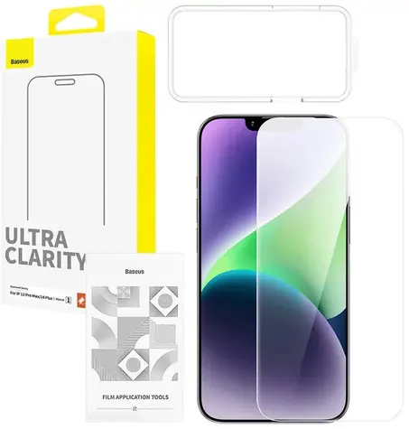 Baseus OS Diamond Series HD Ochranné tvrzené sklo pro Apple iPhone 13 Pro Max/14 Plus čiré