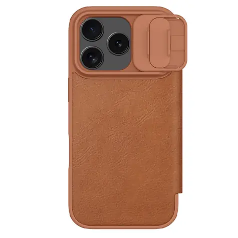 Nillkin Qin Book PRO Pouzdro pro Apple iPhone 17 Pro Brown