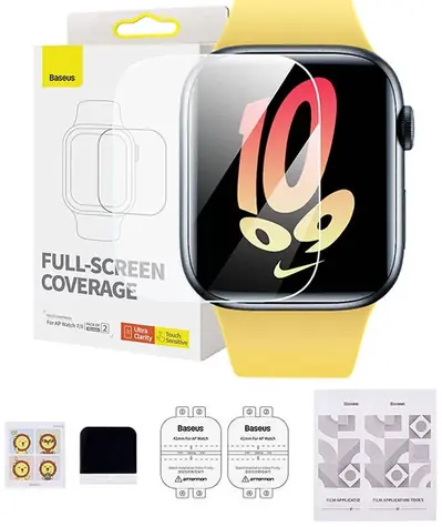 Baseus Ochranná fólie 41 mm pro hodinky Apple Watch 7/8 čirá