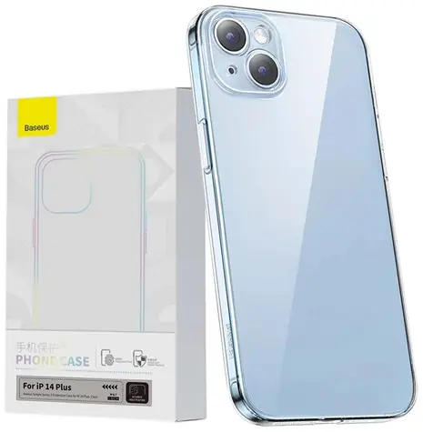 Baseus Simple Průhledné pouzdro pro Apple iPhone 14 Plus transparentní