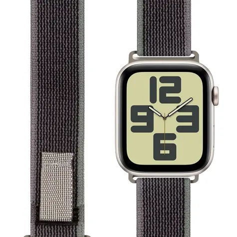 OBAL:ME Textilní Řemínek pro Apple Watch 42-49mm M-L Grey/Green
