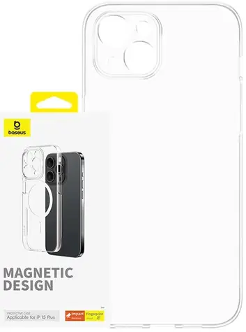 Baseus P60157205203-02 OS-Lucent Series Magnetické pouzdro pro Apple iPhone 15 Plus transparentní