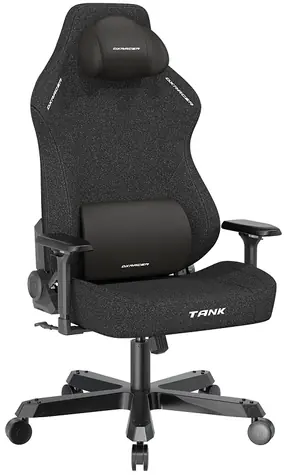DXRacer TANK Herní židle černá / látka / výška postavy: 165-200 cm / nosnost: 180 kg / kolečka